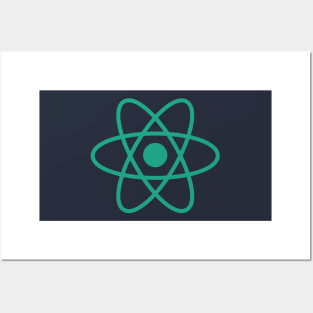 Simple Atom - Aqua Green Posters and Art